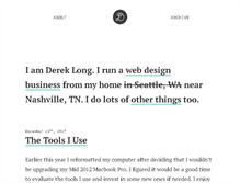 Tablet Screenshot of iamdereklong.com